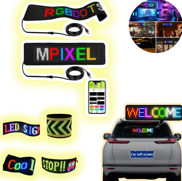 Flexible Matrix LED Display Panel – Bluetooth App Emoji Screen (1 Pc)