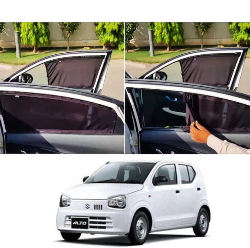Suzuki Alto Elite Sliding Railing Privacy Curtains – UV Sun Shades (4 Pcs)