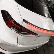 Universal LED Rear Spoiler Carbon Fiber Lip Kit with Brake Light Strip