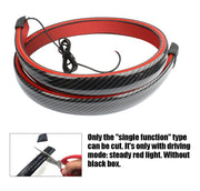 Universal LED Rear Spoiler Carbon Fiber Lip Kit with Brake Light Strip