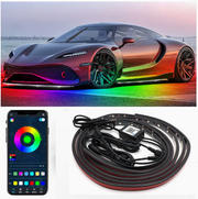 RGB Underglow Chassis Light Kit App & Remote Control with Music Sync | Universal 12V