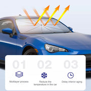 Foldable Windshield Umbrella Sunshade – 99% UV Heat Shield (1 Pc)