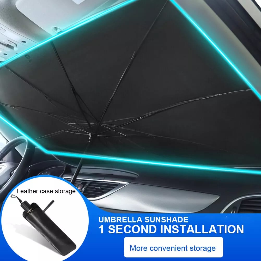 Foldable Windshield Umbrella Sunshade – 99% UV Heat Shield (1 Pc)